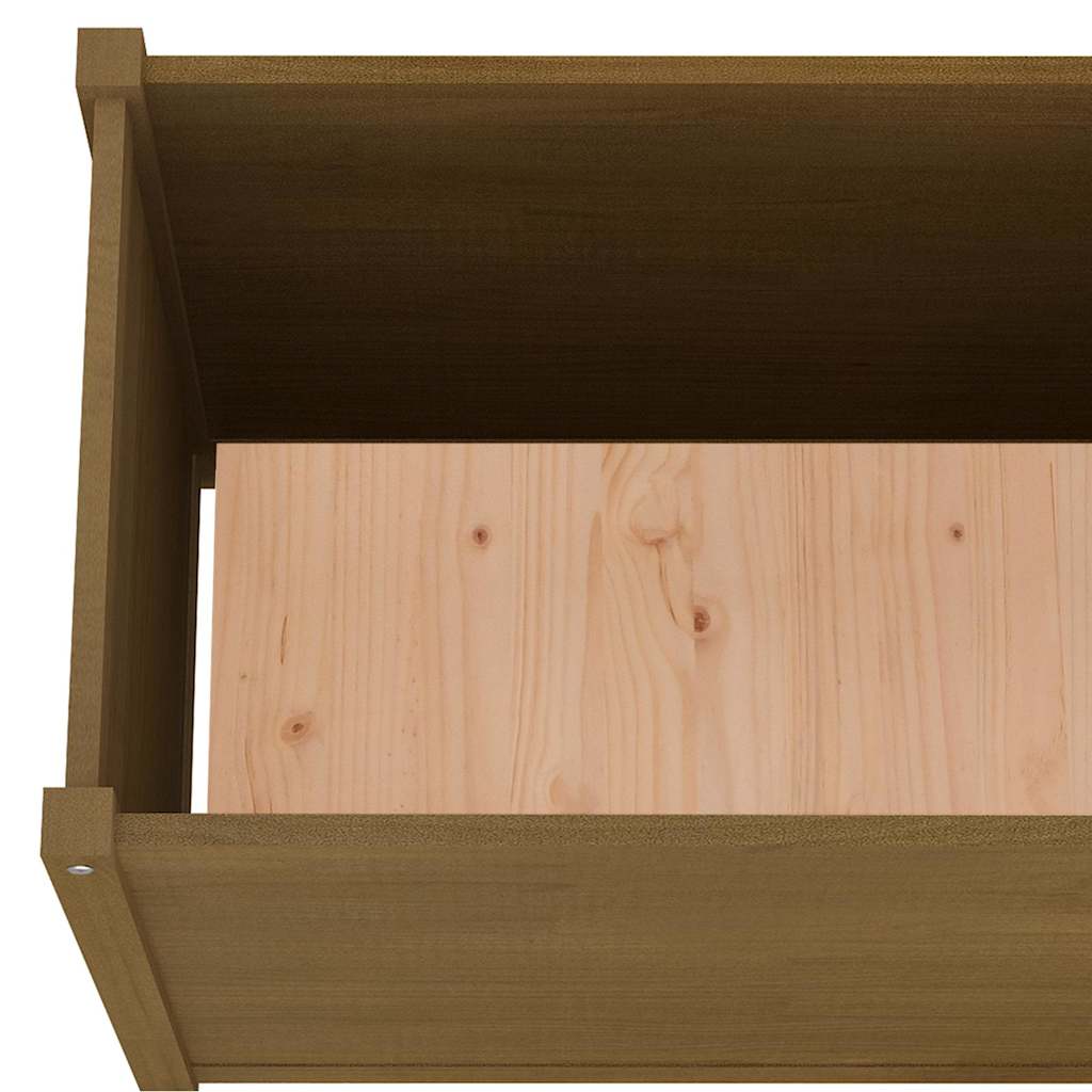 Sodo lovelis, medaus rudas, 100x50x70cm, pušies masyvas Sodo lovelis, medaus rudas, 100x50x70cm, pušies masyvas - Image 5
