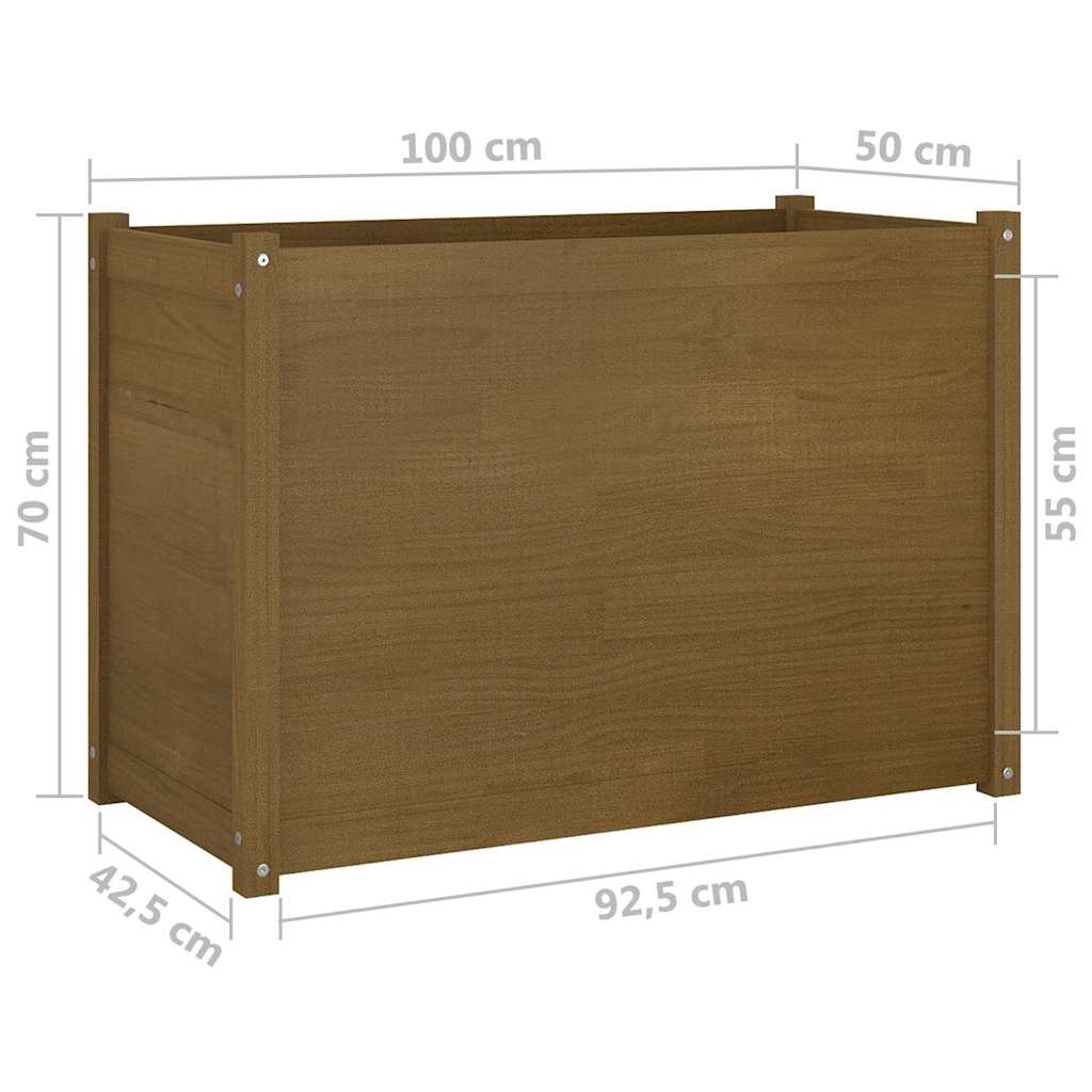 Sodo lovelis, medaus rudas, 100x50x70cm, pušies masyvas Sodo lovelis, medaus rudas, 100x50x70cm, pušies masyvas