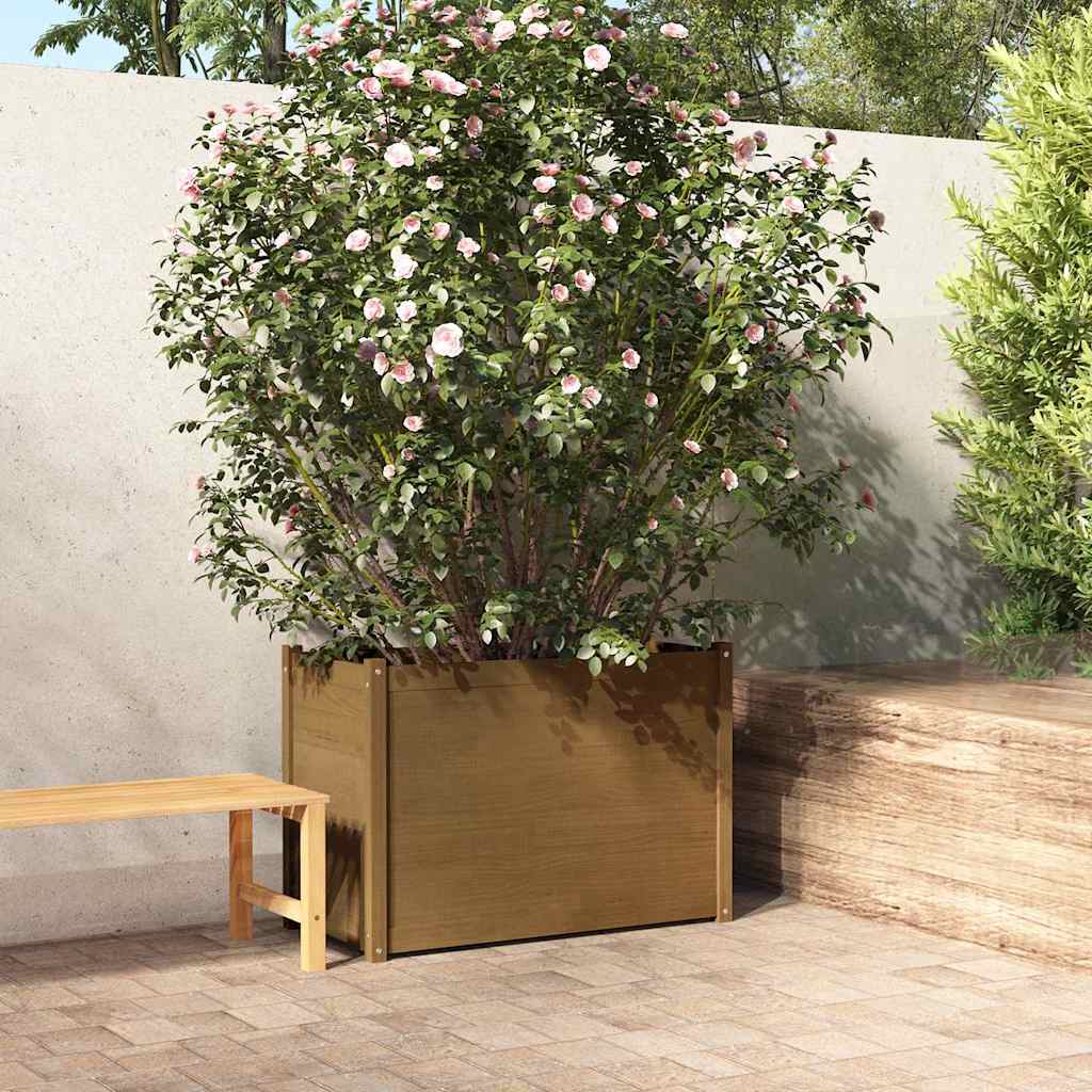 Sodo lovelis, medaus rudas, 100x50x70cm, pušies masyvas Sodo lovelis, medaus rudas, 100x50x70cm, pušies masyvas - Image 2