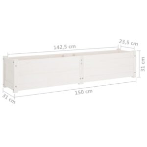 Aukšti sodo loveliai, 2vnt., balti, 150x31x31cm, pušis
