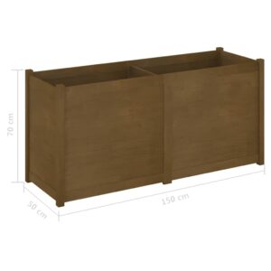 Sodo lovelis, medaus rudas, 150x50x70cm, pušies masyvas