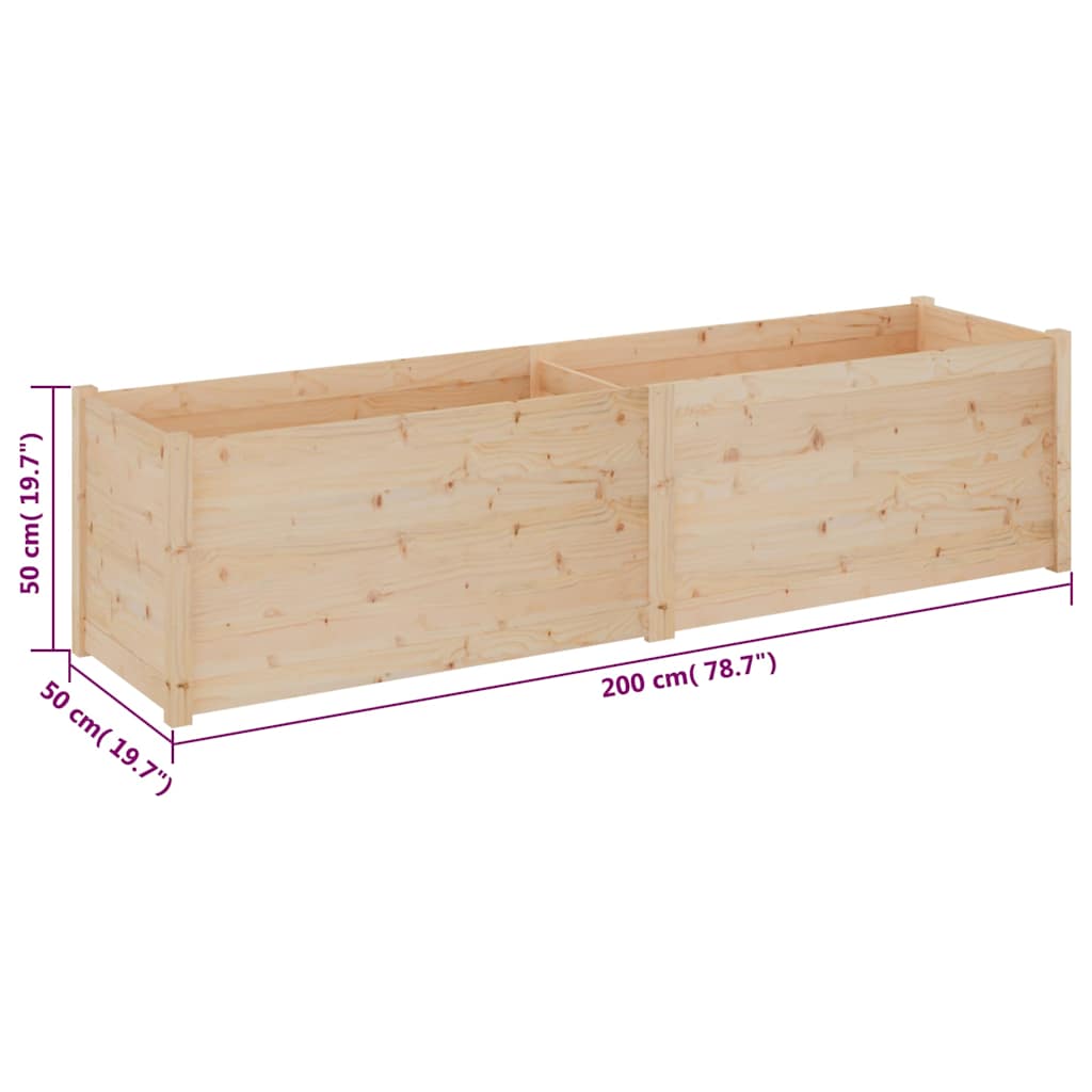 Sodo lovelis, 200x50x50cm, pušies medienos masyvas Sodo lovelis, 200x50x50cm, pušies medienos masyvas