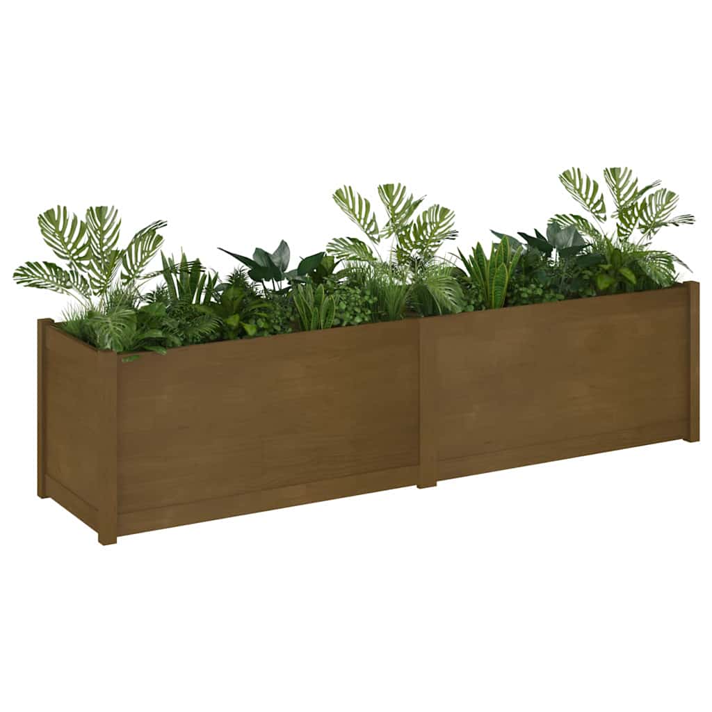 Sodo lovelis, medaus rudas, 200x50x50cm, pušies masyvas Sodo lovelis, medaus rudas, 200x50x50cm, pušies masyvas - Image 3