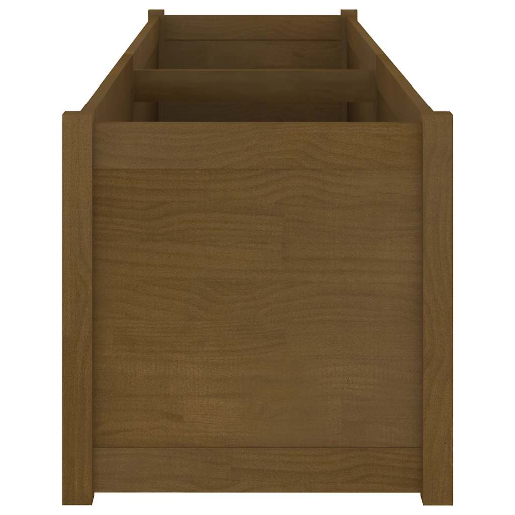 Sodo lovelis, medaus rudas, 200x50x50cm, pušies masyvas Sodo lovelis, medaus rudas, 200x50x50cm, pušies masyvas - Image 5