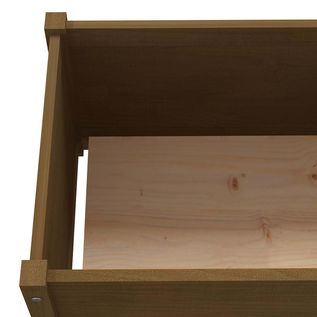 Sodo lovelis, medaus rudas, 200x50x50cm, pušies masyvas Sodo lovelis, medaus rudas, 200x50x50cm, pušies masyvas - Image 6