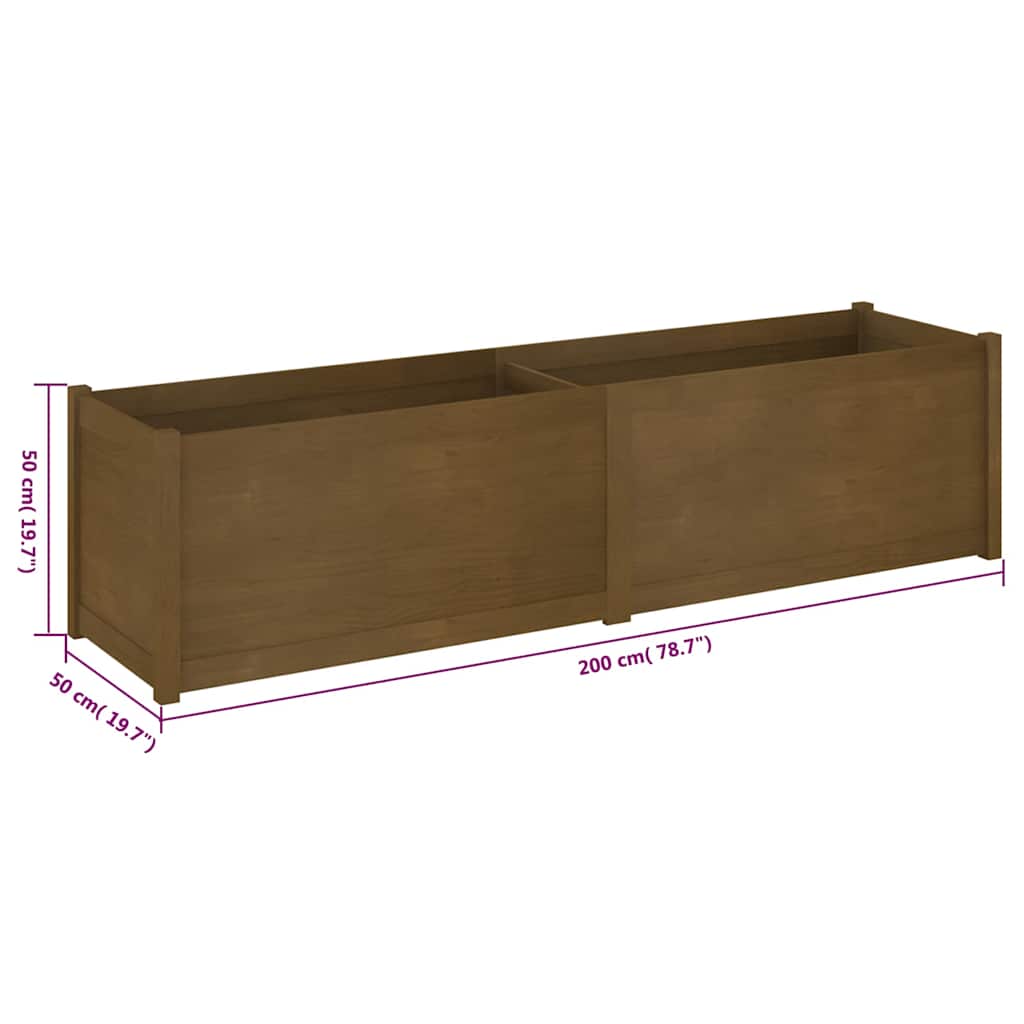 Sodo lovelis, medaus rudas, 200x50x50cm, pušies masyvas Sodo lovelis, medaus rudas, 200x50x50cm, pušies masyvas