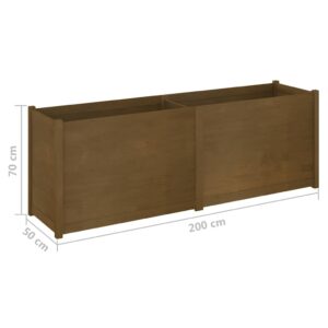 Sodo lovelis, medaus rudas, 200x50x70cm, pušies masyvas