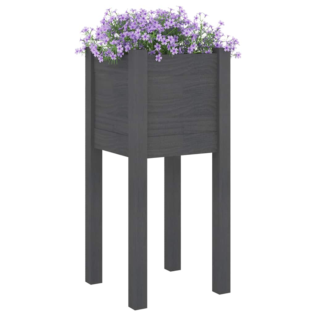 Sodo loveliai, 2vnt., pilki, 31x31x70cm, pušies masyvas Sodo loveliai, 2vnt., pilki, 31x31x70cm, pušies masyvas - Image 3