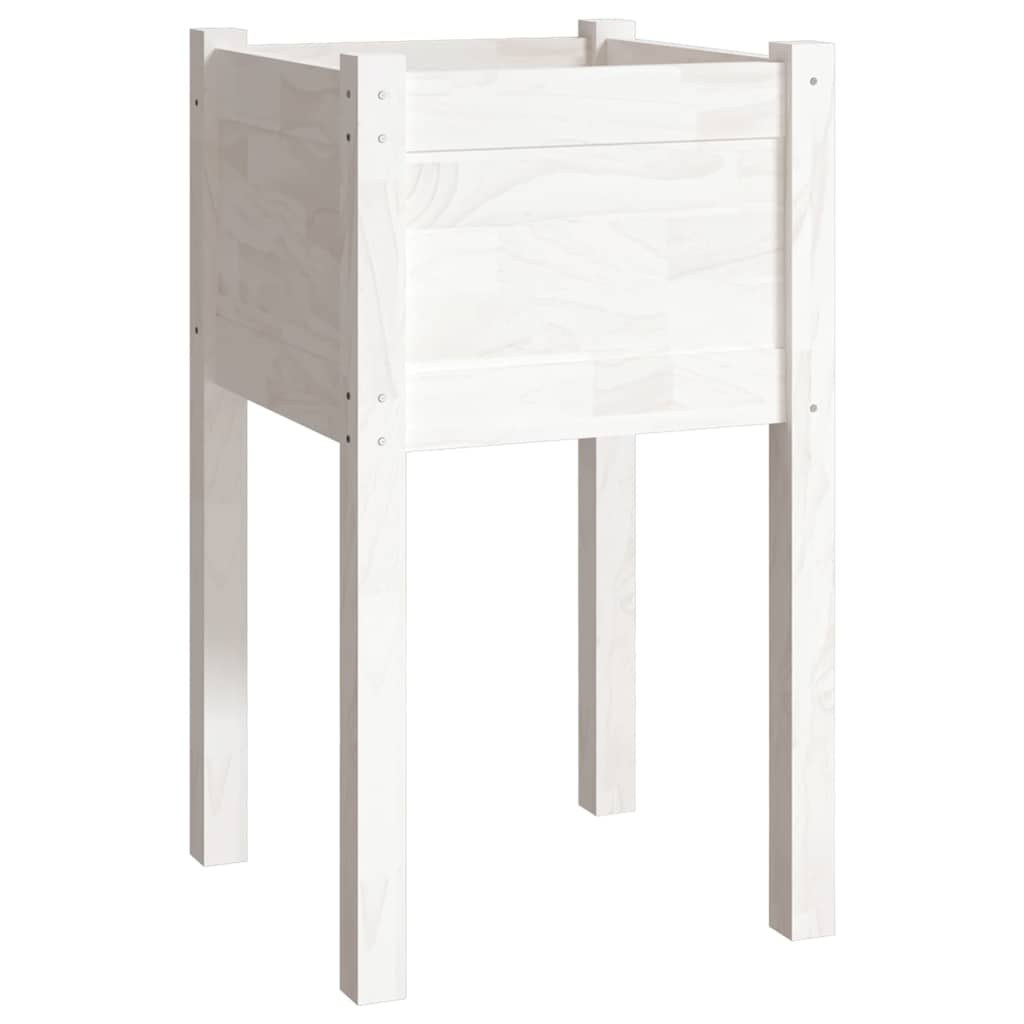 Sodo loveliai, 2vnt., balti, 40x40x70cm, pušies masyvas Sodo loveliai, 2vnt., balti, 40x40x70cm, pušies masyvas - Image 4