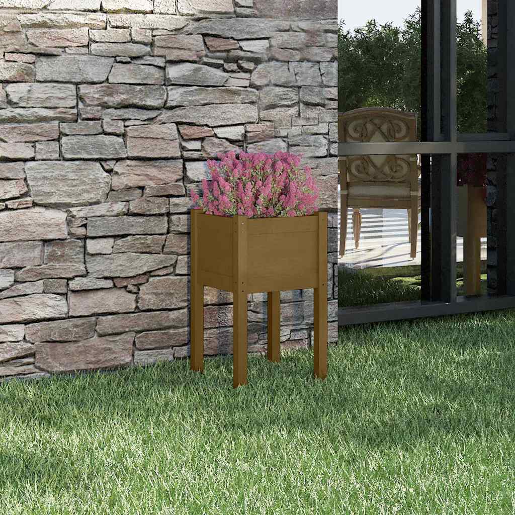Sodo lovelis, medaus rudas, 40x40x70cm, pušies masyvas Sodo lovelis, medaus rudas, 40x40x70cm, pušies masyvas - Image 2