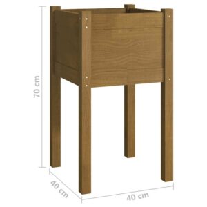 Sodo loveliai, 2vnt., medaus rudi, 40x40x70cm, pušies masyvas