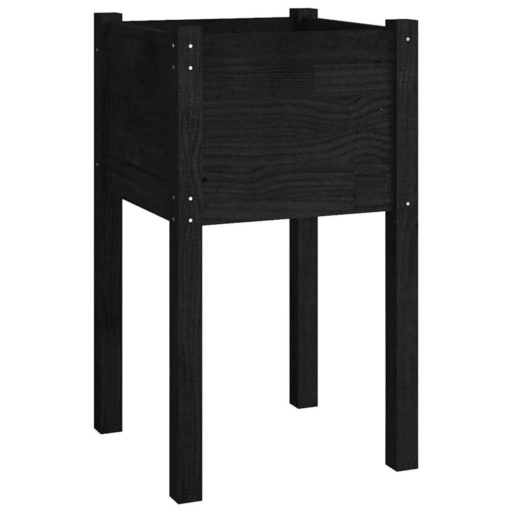 Sodo loveliai, 2vnt., juodi, 40x40x70cm, pušies masyvas Sodo loveliai, 2vnt., juodi, 40x40x70cm, pušies masyvas - Image 4