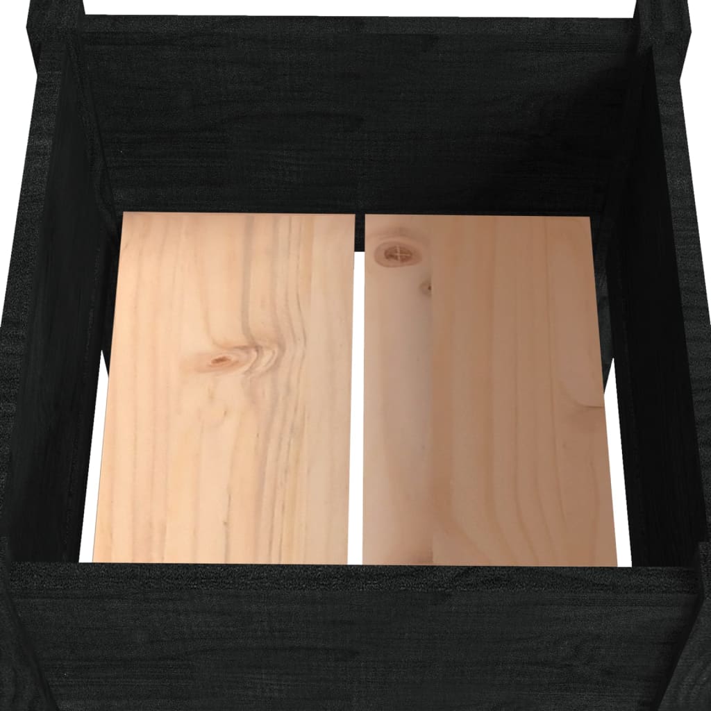 Sodo loveliai, 2vnt., juodi, 40x40x70cm, pušies masyvas Sodo loveliai, 2vnt., juodi, 40x40x70cm, pušies masyvas - Image 6