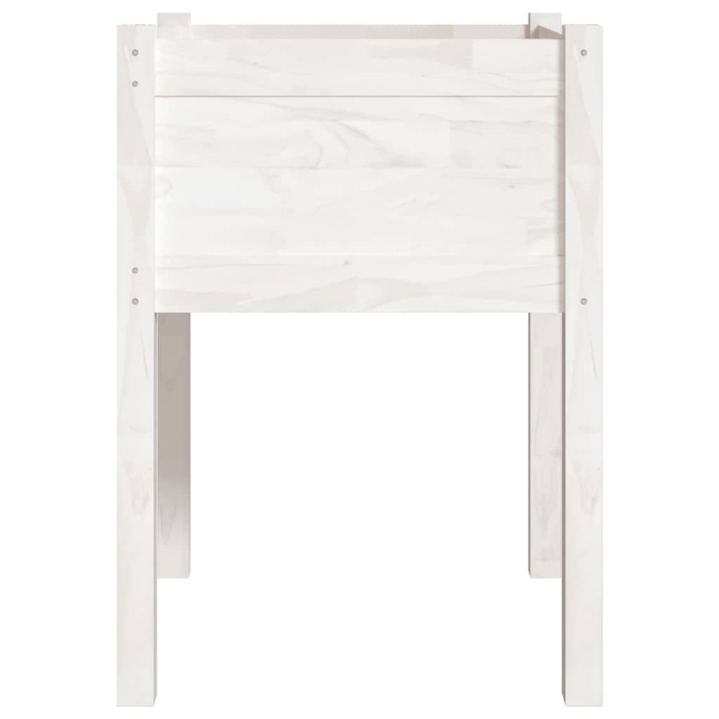 Sodo lovelis, baltas, 50x50x70cm, pušies medienos masyvas Sodo lovelis, baltas, 50x50x70cm, pušies medienos masyvas - Image 4