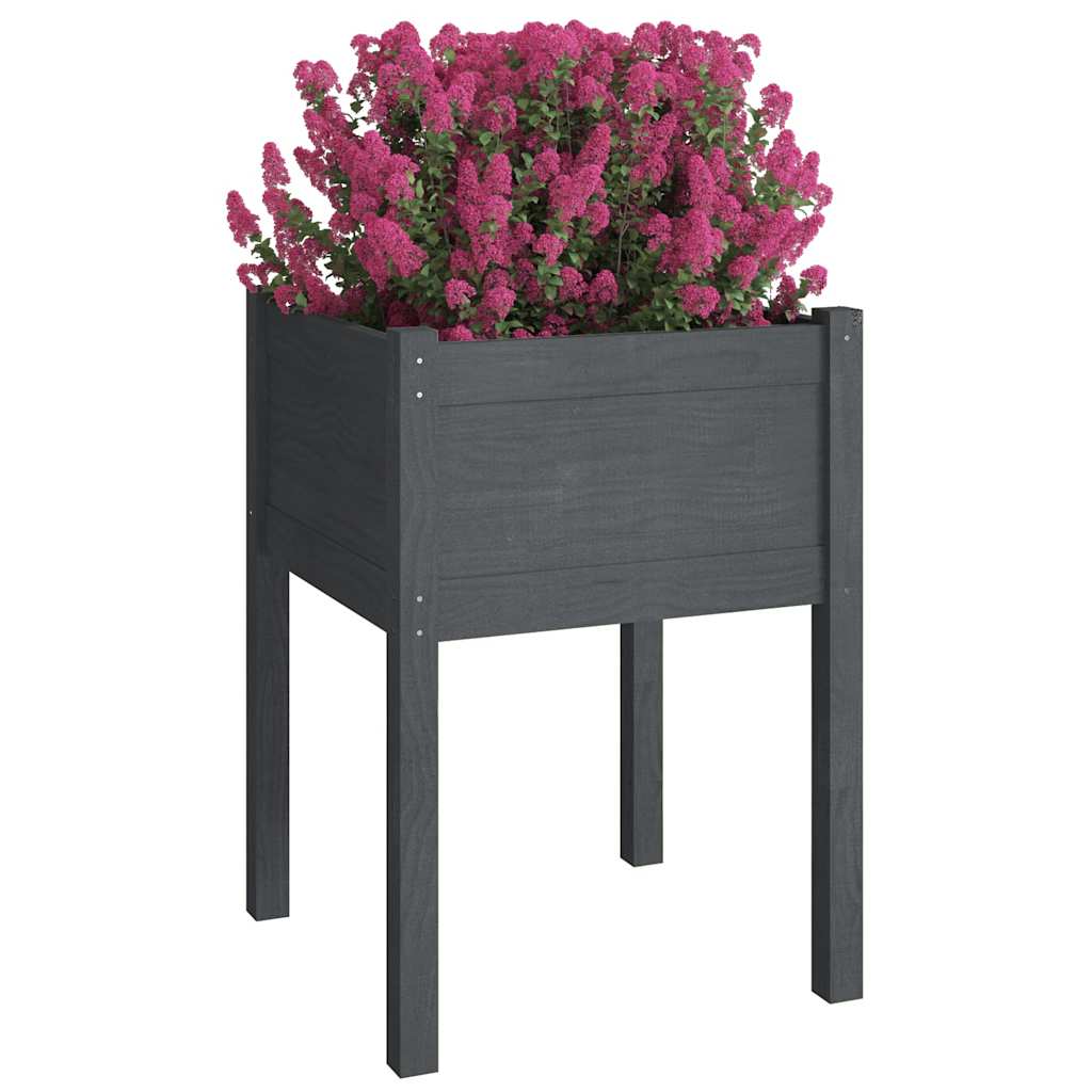 Sodo lovelis, pilkas, 50x50x70cm, pušies medienos masyvas Sodo lovelis, pilkas, 50x50x70cm, pušies medienos masyvas - Image 3