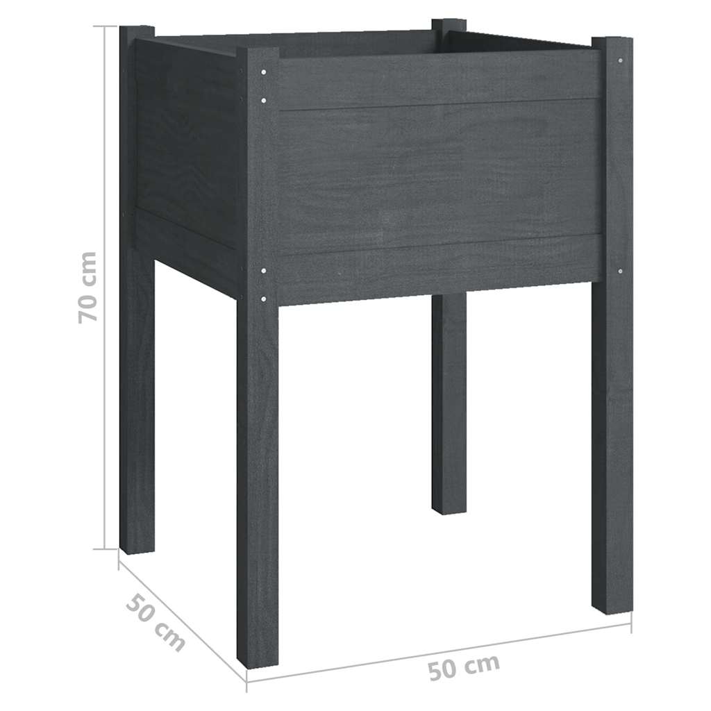 Sodo lovelis, pilkas, 50x50x70cm, pušies medienos masyvas Sodo lovelis, pilkas, 50x50x70cm, pušies medienos masyvas