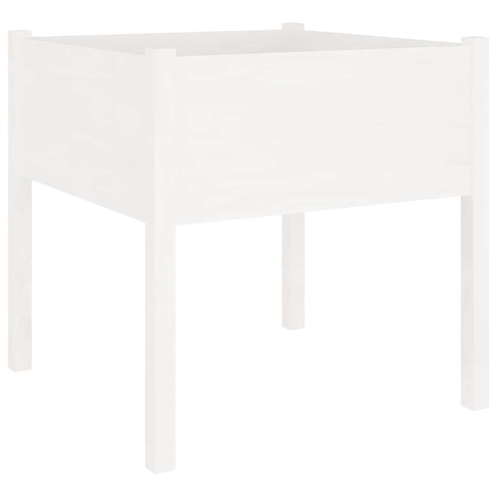 Sodo loveliai, 2vnt., balti, 70x70x70cm, pušies masyvas Sodo loveliai, 2vnt., balti, 70x70x70cm, pušies masyvas - Image 4