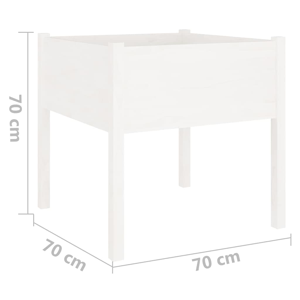 Sodo loveliai, 2vnt., balti, 70x70x70cm, pušies masyvas Sodo loveliai, 2vnt., balti, 70x70x70cm, pušies masyvas