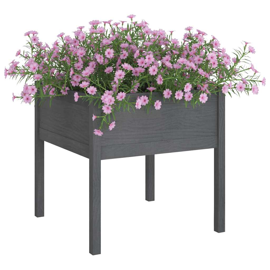 Sodo loveliai, 2vnt., pilki, 70x70x70cm, pušies masyvas Sodo loveliai, 2vnt., pilki, 70x70x70cm, pušies masyvas - Image 3