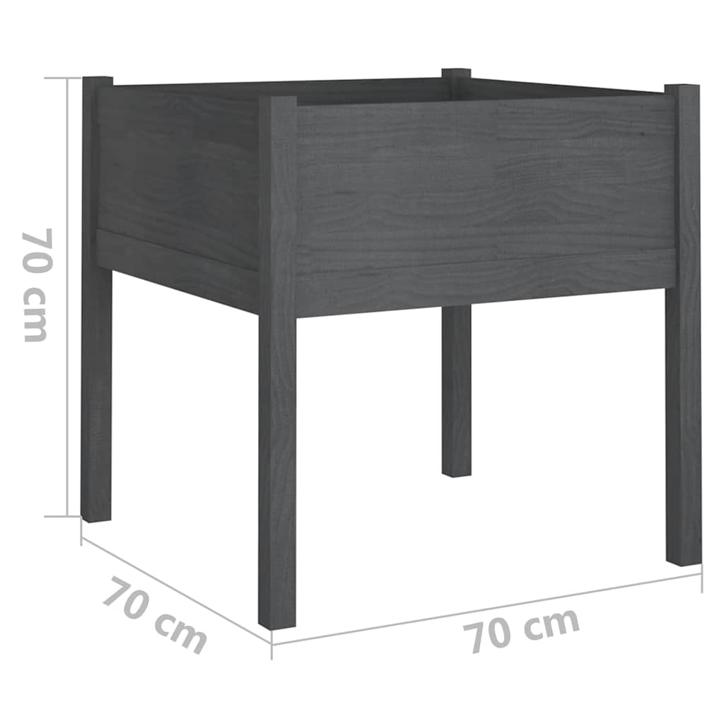 Sodo loveliai, 2vnt., pilki, 70x70x70cm, pušies masyvas Sodo loveliai, 2vnt., pilki, 70x70x70cm, pušies masyvas