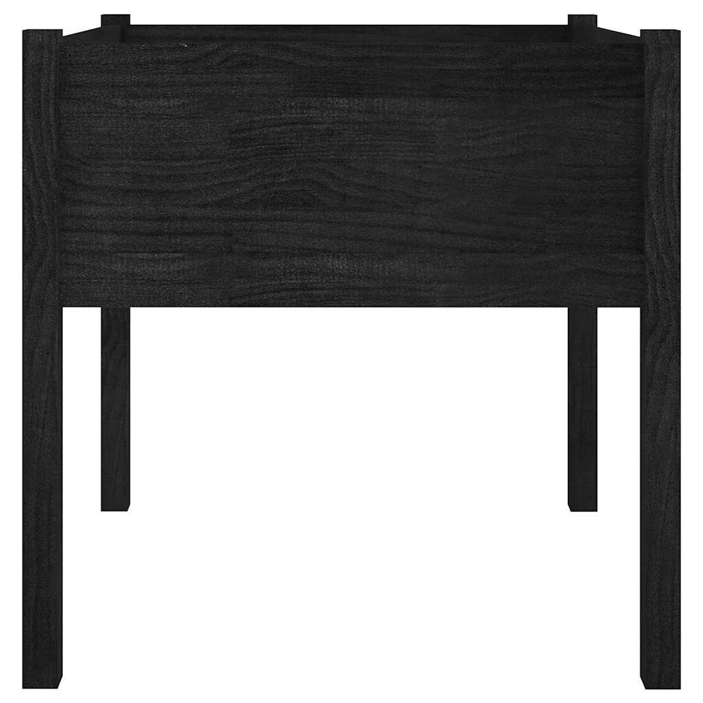 Sodo loveliai, 2vnt., juodi, 70x70x70cm, pušies masyvas Sodo loveliai, 2vnt., juodi, 70x70x70cm, pušies masyvas - Image 5