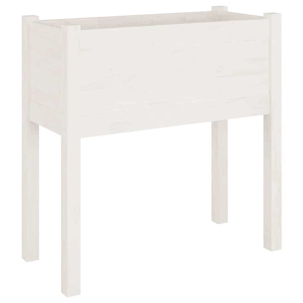 Sodo loveliai, 2vnt., balti, 70x31x70cm, pušies masyvas Sodo loveliai, 2vnt., balti, 70x31x70cm, pušies masyvas - Image 3