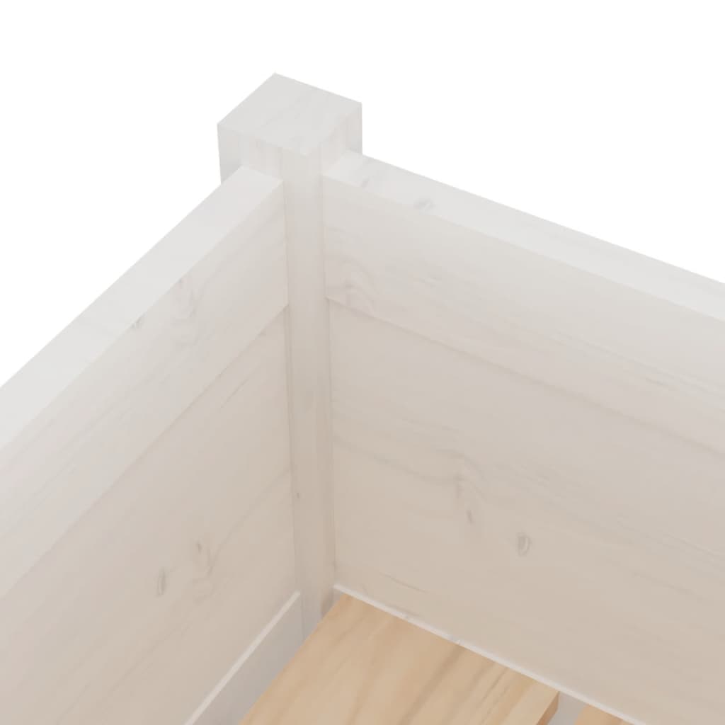 Sodo loveliai, 2vnt., balti, 70x31x70cm, pušies masyvas Sodo loveliai, 2vnt., balti, 70x31x70cm, pušies masyvas - Image 6