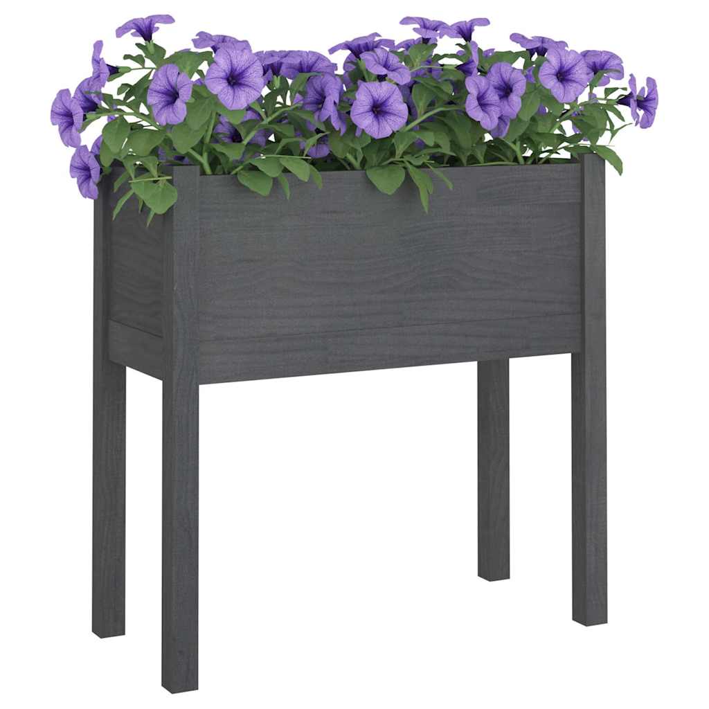 Sodo loveliai, 2vnt., pilki, 70x31x70cm, pušies masyvas Sodo loveliai, 2vnt., pilki, 70x31x70cm, pušies masyvas - Image 6