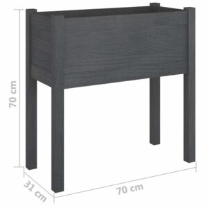 Sodo loveliai, 2vnt., pilki, 70x31x70cm, pušies masyvas