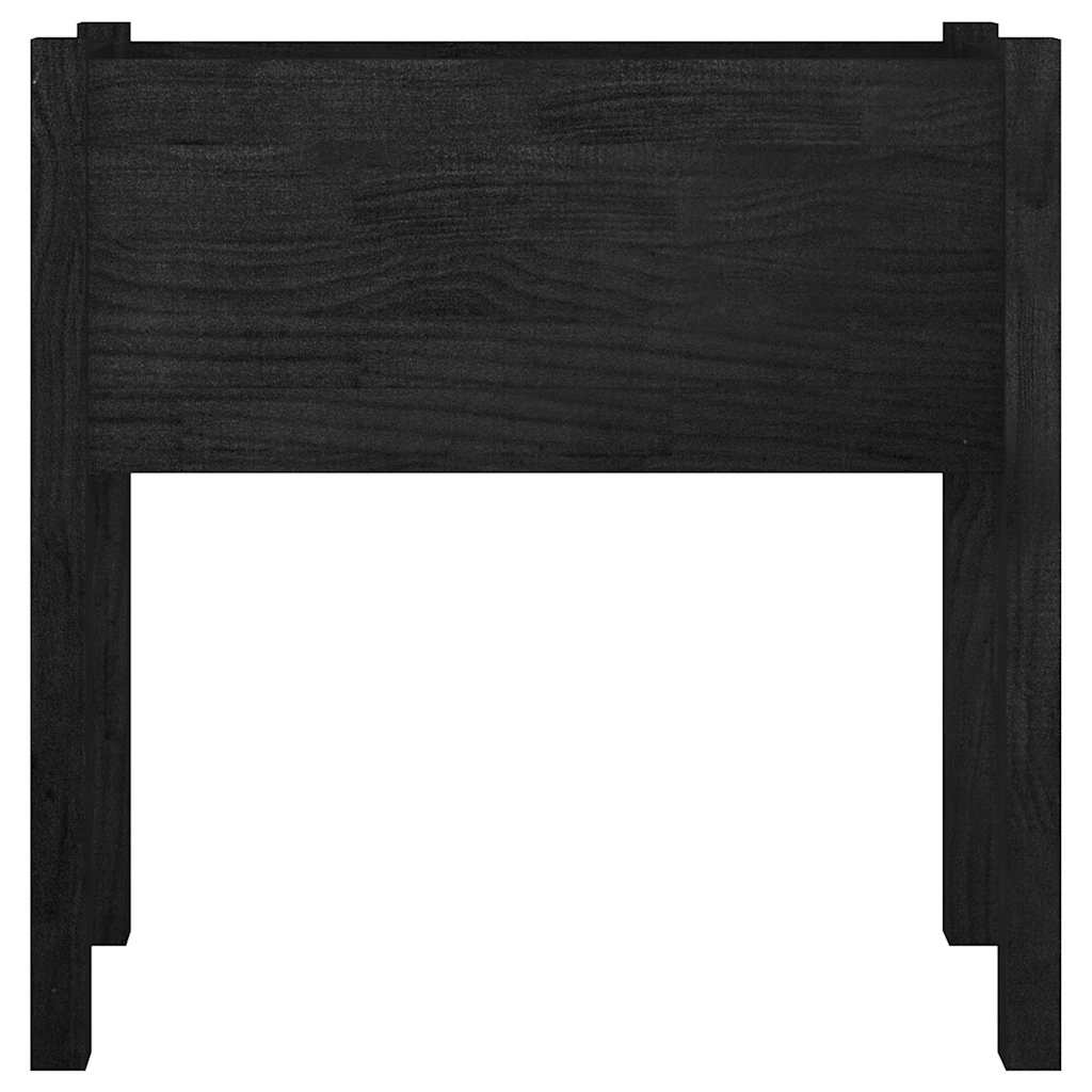 Sodo loveliai, 2vnt., juodi, 70x31x70cm, pušies masyvas Sodo loveliai, 2vnt., juodi, 70x31x70cm, pušies masyvas - Image 4