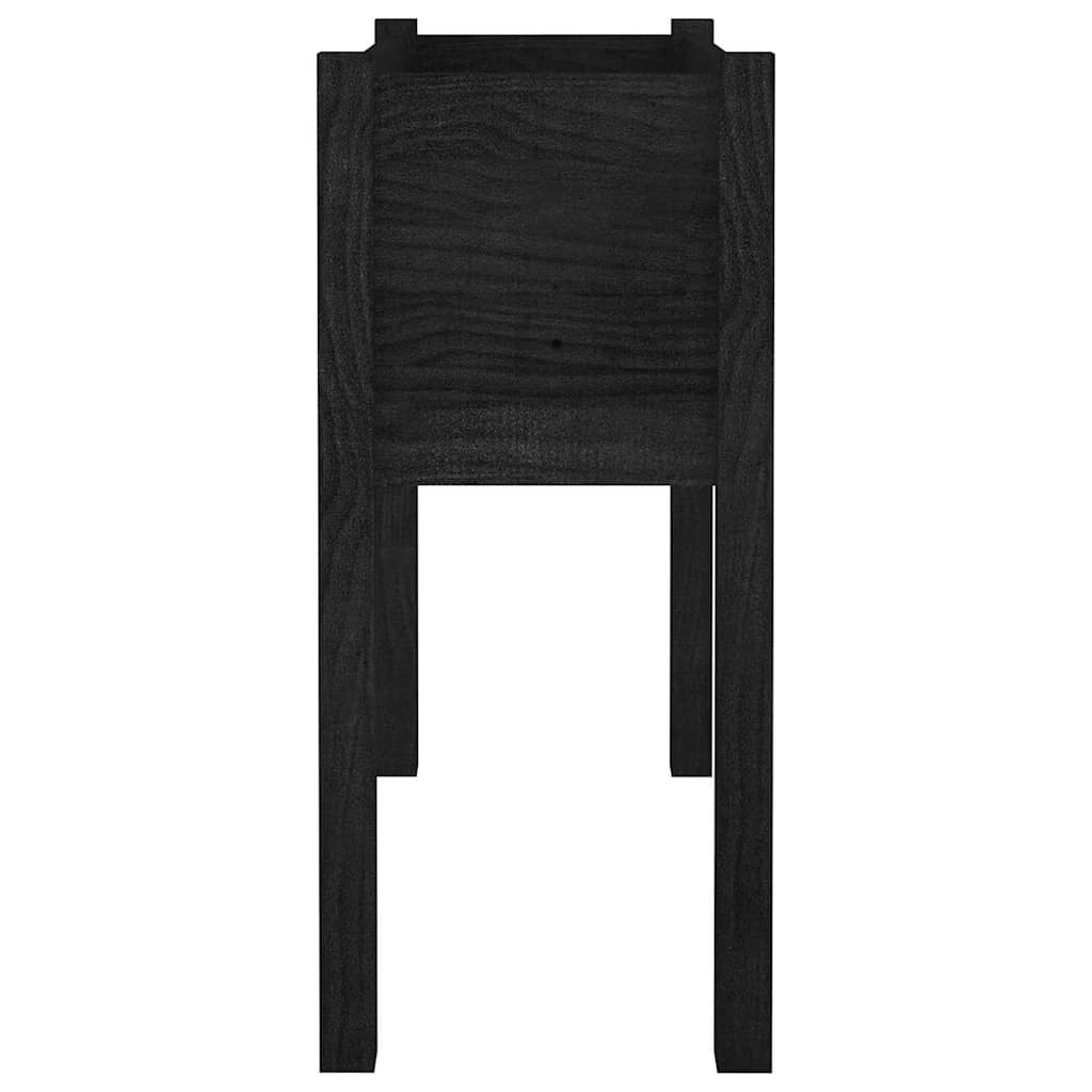 Sodo loveliai, 2vnt., juodi, 70x31x70cm, pušies masyvas Sodo loveliai, 2vnt., juodi, 70x31x70cm, pušies masyvas - Image 5
