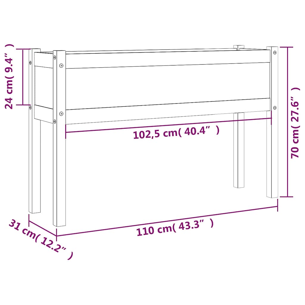 Sodo lovelis, 110x31x70cm, pušies medienos masyvas Sodo lovelis, 110x31x70cm, pušies medienos masyvas
