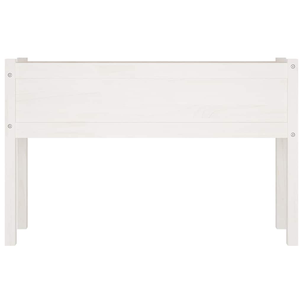 Sodo lovelis, baltas, 110x31x70cm, pušies medienos masyvas Sodo lovelis, baltas, 110x31x70cm, pušies medienos masyvas - Image 4