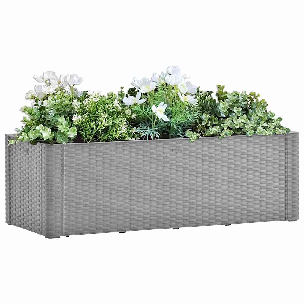 Lovelis su savaiminio laistymo sistema, pilkas, 100x43x33cm Lovelis su savaiminio laistymo sistema, pilkas, 100x43x33cm - Image 2