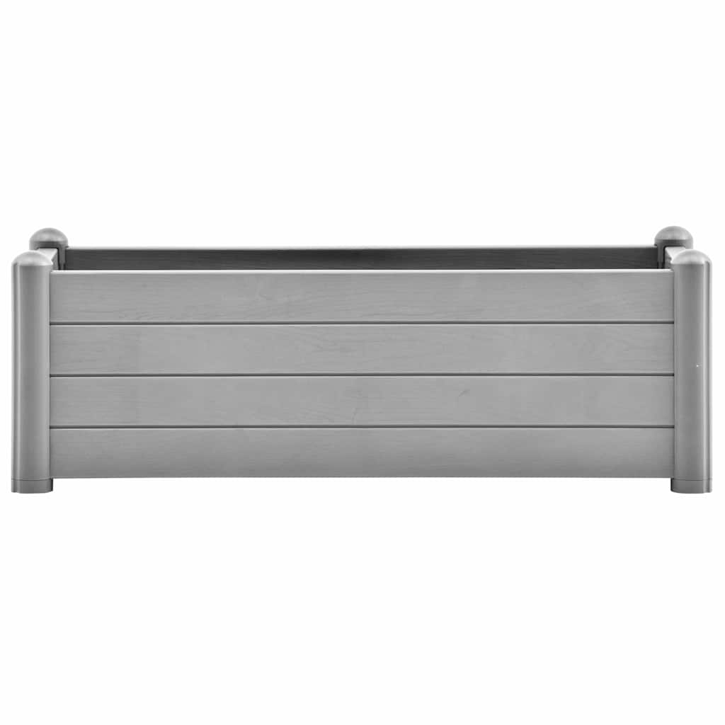 Aukštas sodo lovelis, akmens pilkos spalvos, 100x43x35cm, PP Aukštas sodo lovelis, akmens pilkos spalvos, 100x43x35cm, PP - Image 3