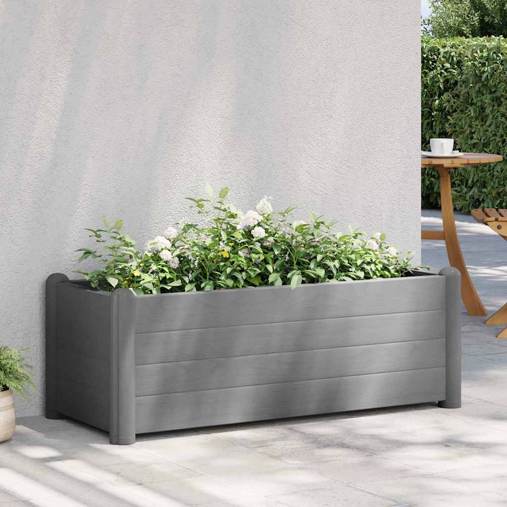 Aukštas sodo lovelis, akmens pilkos spalvos, 100x43x35cm, PP Aukštas sodo lovelis, akmens pilkos spalvos, 100x43x35cm, PP - Image 2