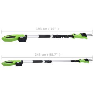 Belaidis stiebinis pjūklas su akumuliatoriumi, 20V, 1500mAh