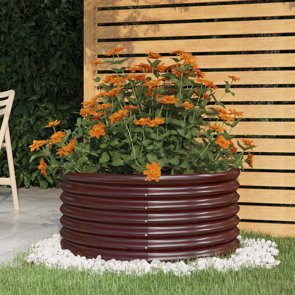 Sodo lovelis, rudas, 80x80x36cm, cinkuotas plienas Sodo lovelis, rudas, 80x80x36cm, cinkuotas plienas - Image 2