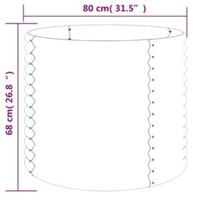 Sodo lovelis, antracito, 80x80x68cm, cinkuotas plienas