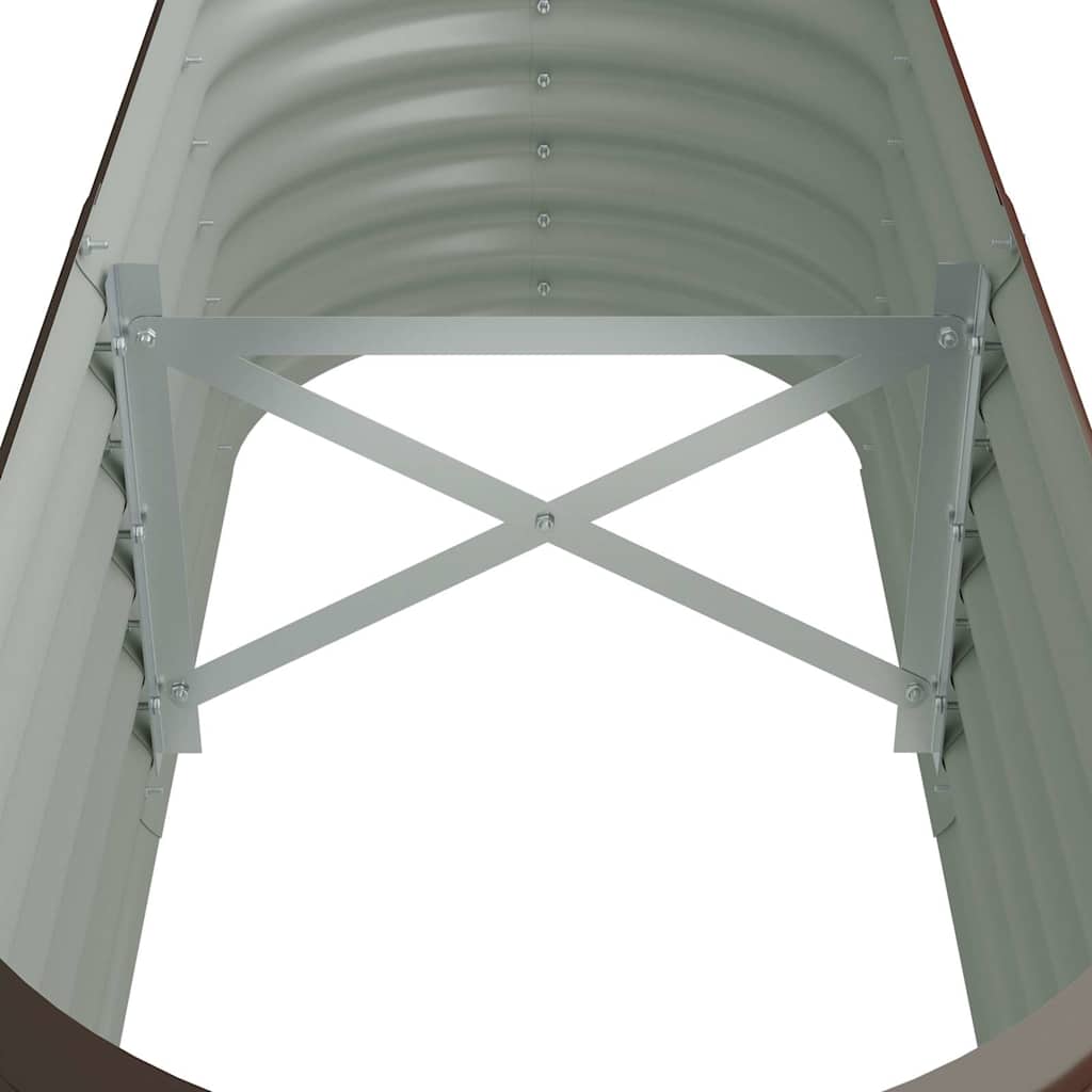 Aukštas sodo lovelis, rudas, 114x40x36cm, cinkuotas plienas Aukštas sodo lovelis, rudas, 114x40x36cm, cinkuotas plienas - Image 5