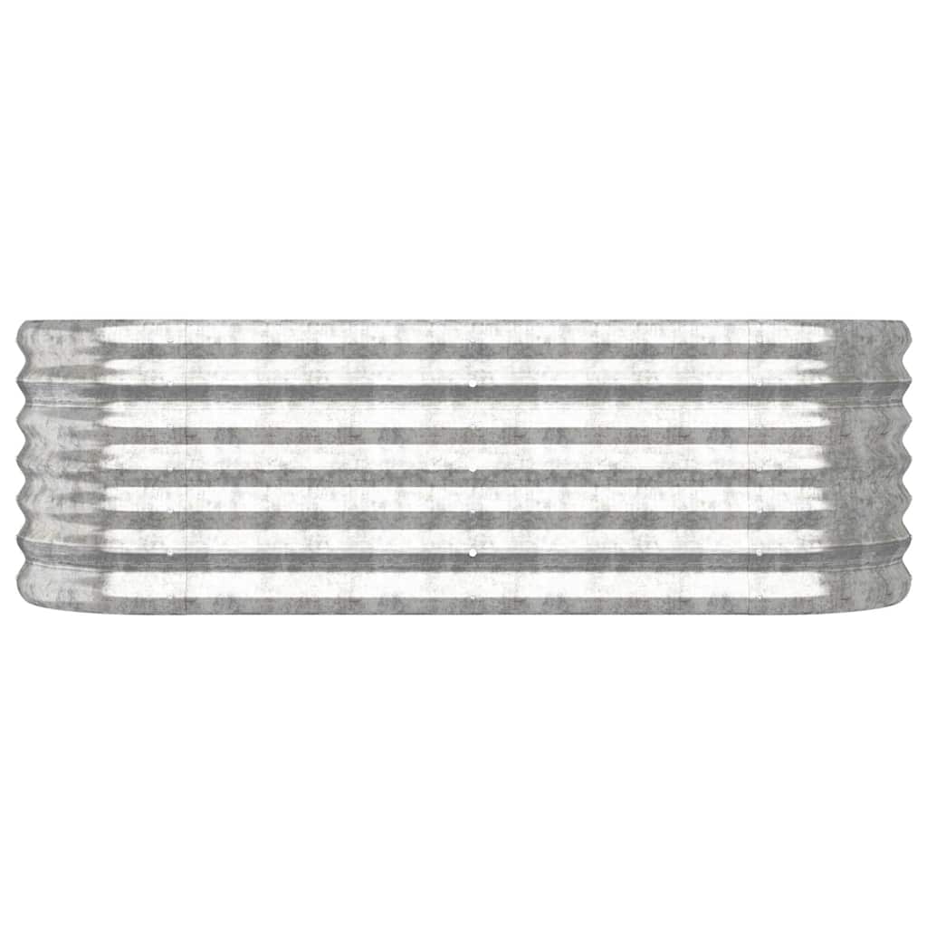 Aukštas sodo lovelis, sidabrinis, 114x40x36cm, cinkuotas plienas Aukštas sodo lovelis, sidabrinis, 114x40x36cm, cinkuotas plienas - Image 3