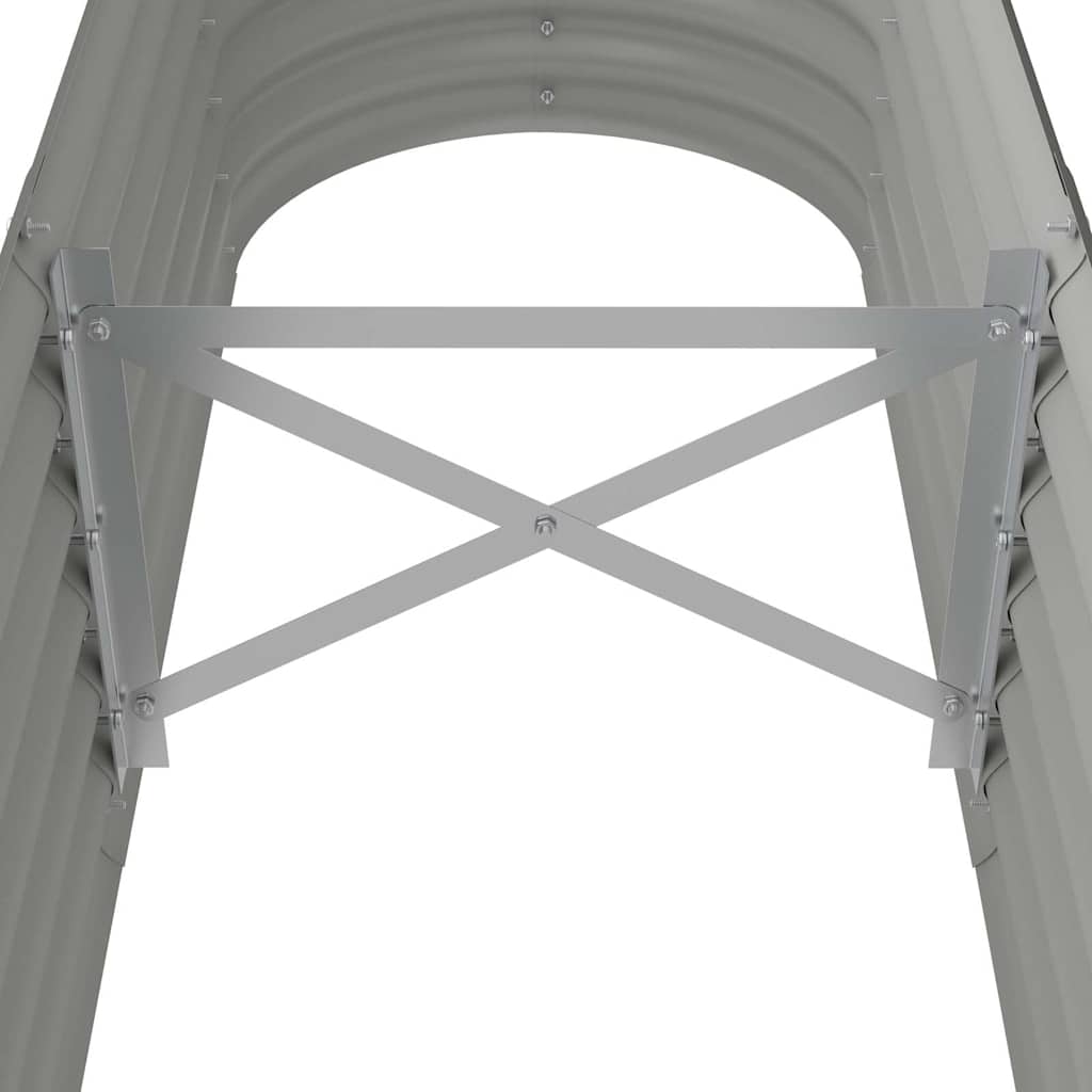 Aukštas sodo lovelis, pilkas, 152x40x36cm, cinkuotas plienas Aukštas sodo lovelis, pilkas, 152x40x36cm, cinkuotas plienas - Image 5