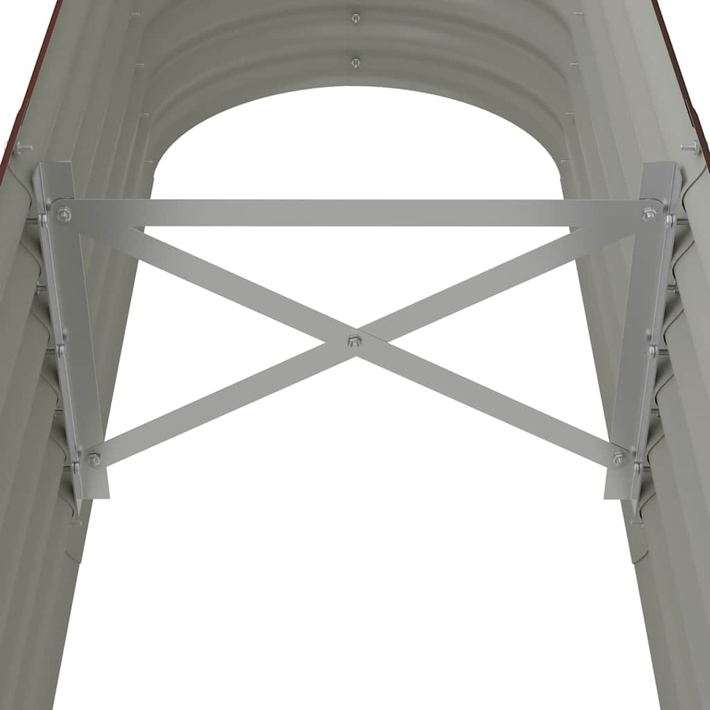 Aukštas sodo lovelis, rudas, 152x40x36cm, cinkuotas plienas Aukštas sodo lovelis, rudas, 152x40x36cm, cinkuotas plienas - Image 5