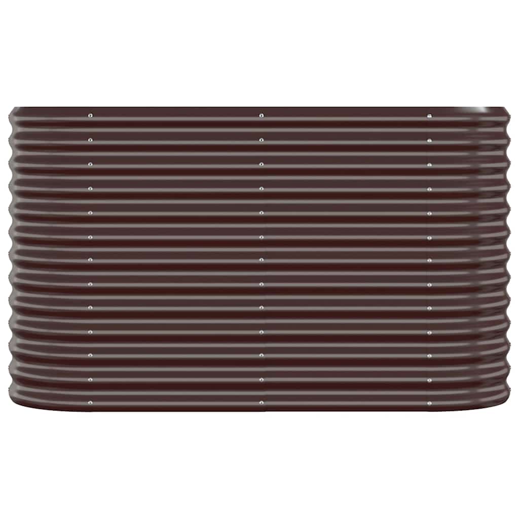 Aukštas sodo lovelis, rudas, 114x40x68cm, cinkuotas plienas Aukštas sodo lovelis, rudas, 114x40x68cm, cinkuotas plienas - Image 3