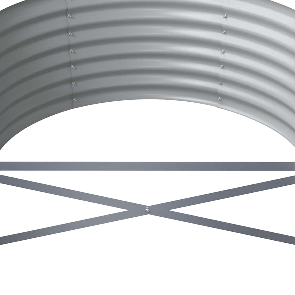Aukštas sodo lovelis, pilkas, 224x80x36cm, cinkuotas plienas Aukštas sodo lovelis, pilkas, 224x80x36cm, cinkuotas plienas - Image 5