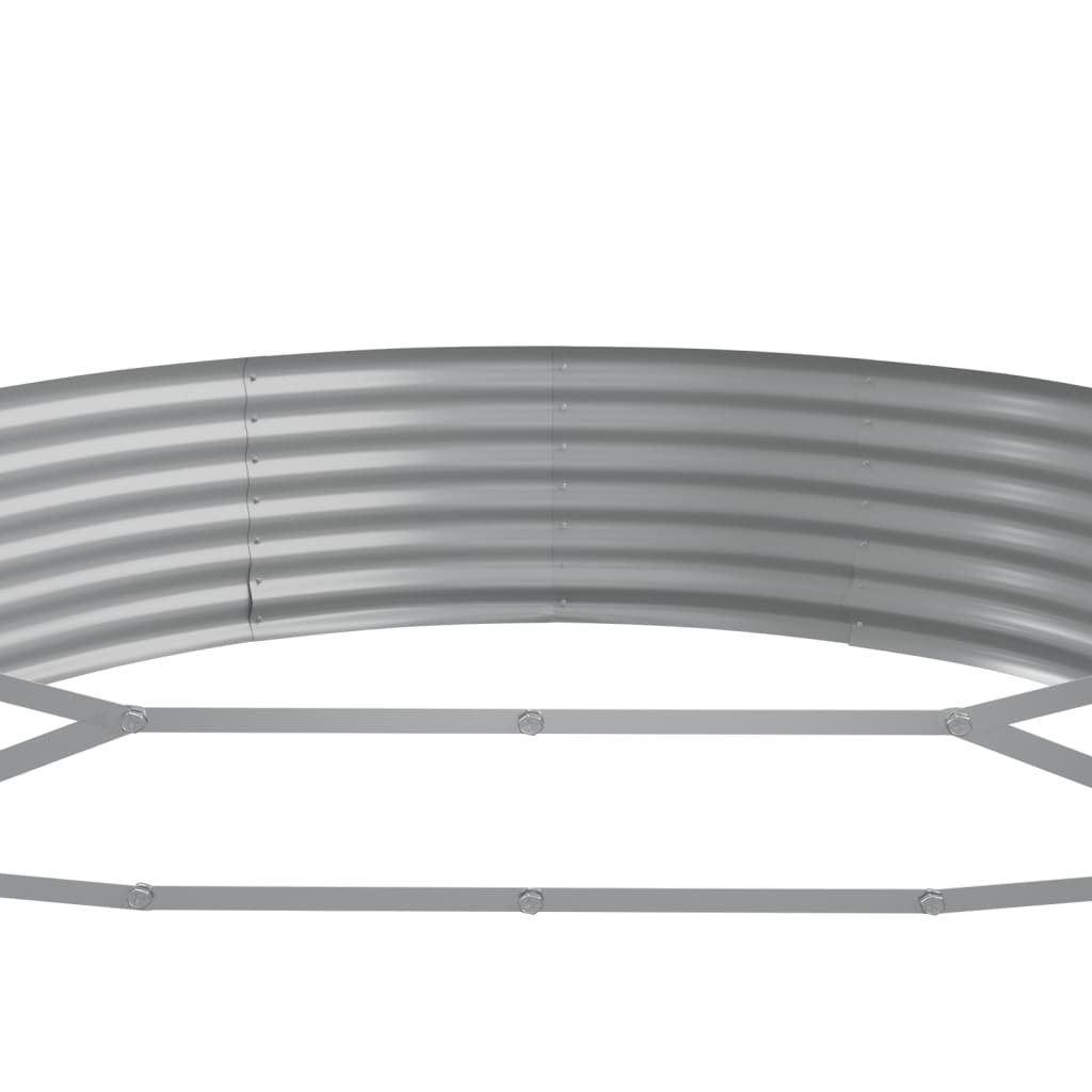 Aukštas sodo lovelis, pilkas, 450x140x36cm, cinkuotas plienas Aukštas sodo lovelis, pilkas, 450x140x36cm, cinkuotas plienas - Image 5