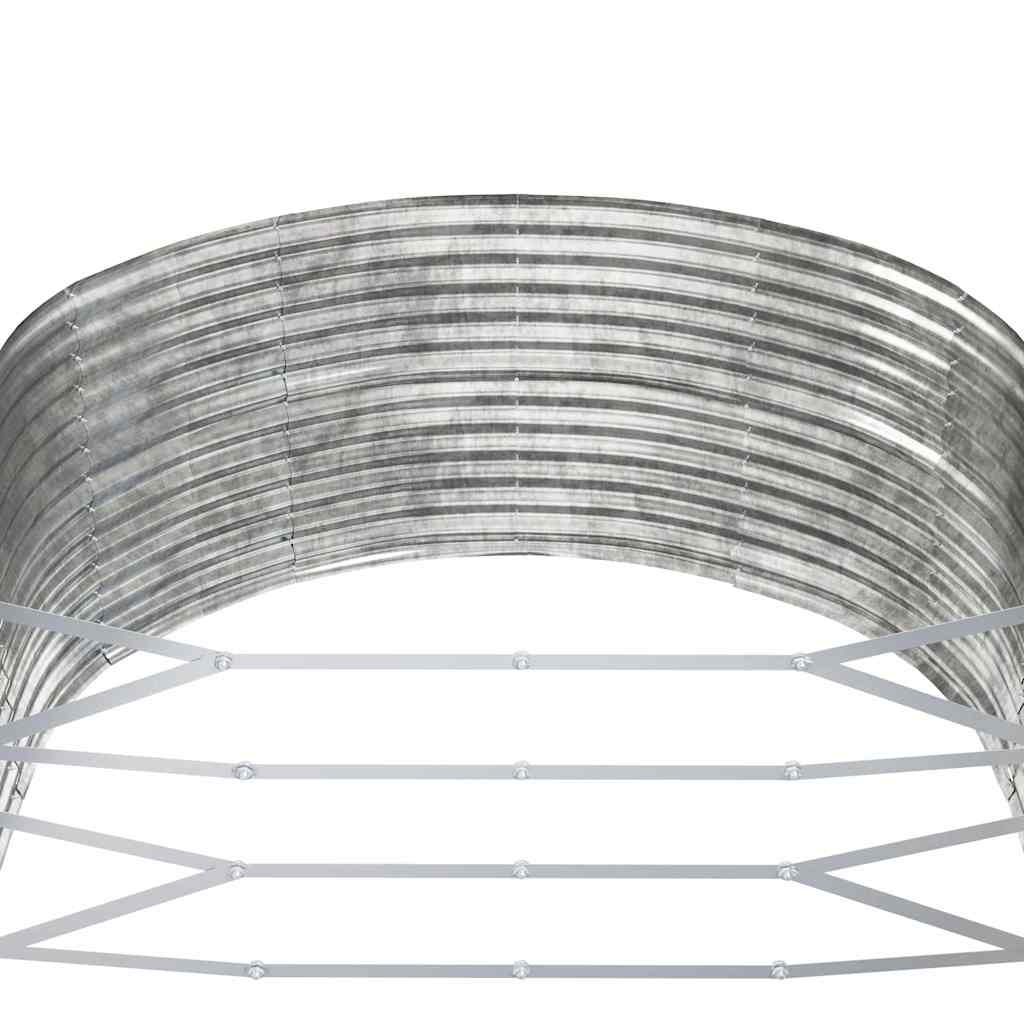 Aukštas sodo lovelis, sidabrinis, 447x140x68cm, cinkuotas plienas Aukštas sodo lovelis, sidabrinis, 447x140x68cm, cinkuotas plienas - Image 5