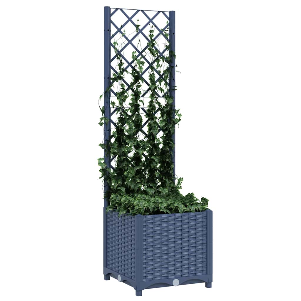 Sodo vazonas su grotelėmis, mėlynai pilkas, 40x40x136 cm, PP Sodo vazonas su grotelėmis, mėlynai pilkas, 40x40x136 cm, PP - Image 8