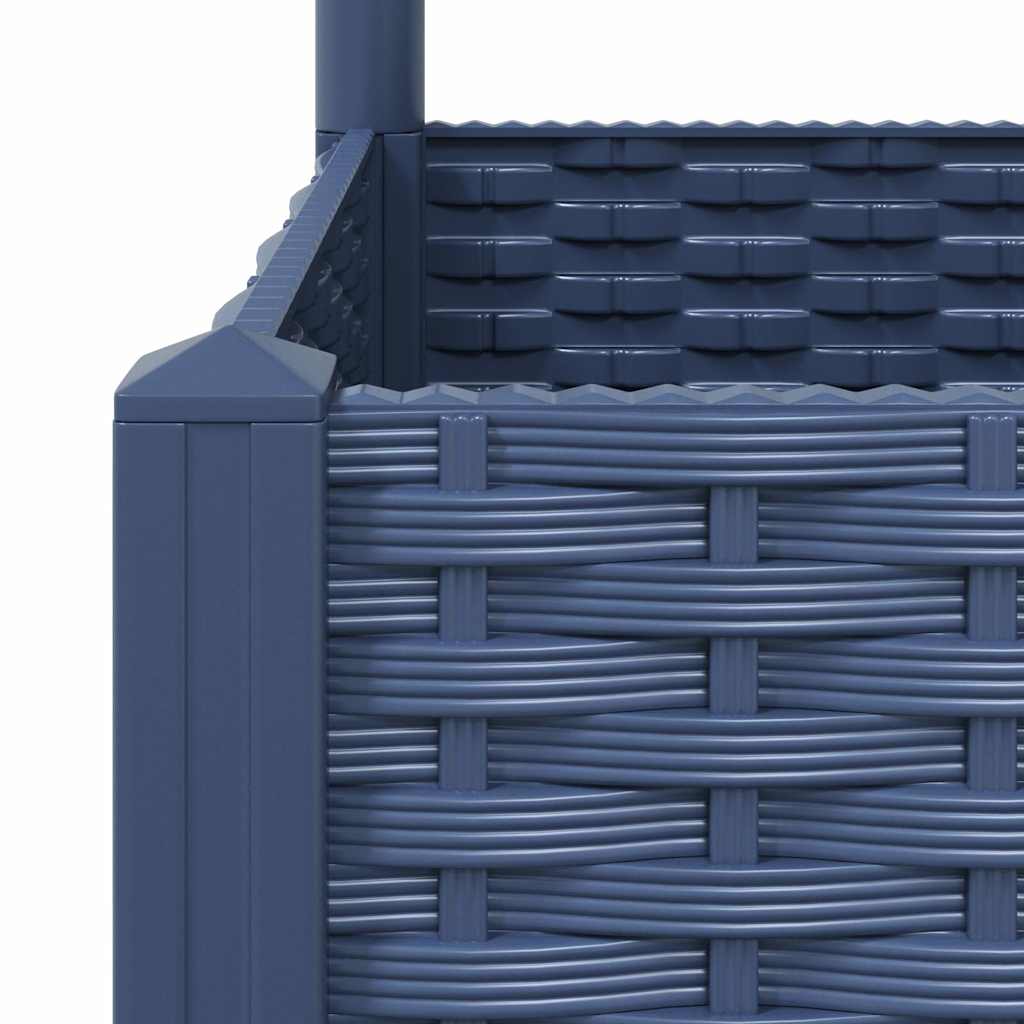 Sodo vazonas su grotelėmis, mėlynai pilkas, 80x40x136 cm, PP Sodo vazonas su grotelėmis, mėlynai pilkas, 80x40x136 cm, PP - Image 7