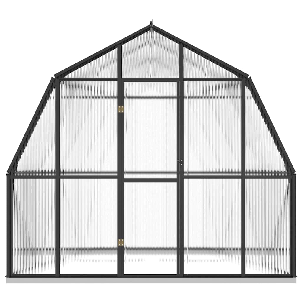 Šiltnamis su pagrindo rėmu, antracito, aliuminis, 6,43m² Šiltnamis su pagrindo rėmu, antracito, aliuminis, 6,43m² - Image 3